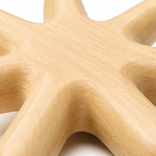 Star-Shaped Dog Chew Toy with Rounded Multi-Arm Design – Natural Colour