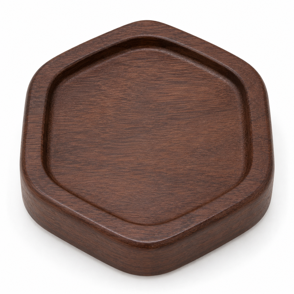 Brown Square Dog Feeding Bowl – Wood-Effect Food and Water Dish