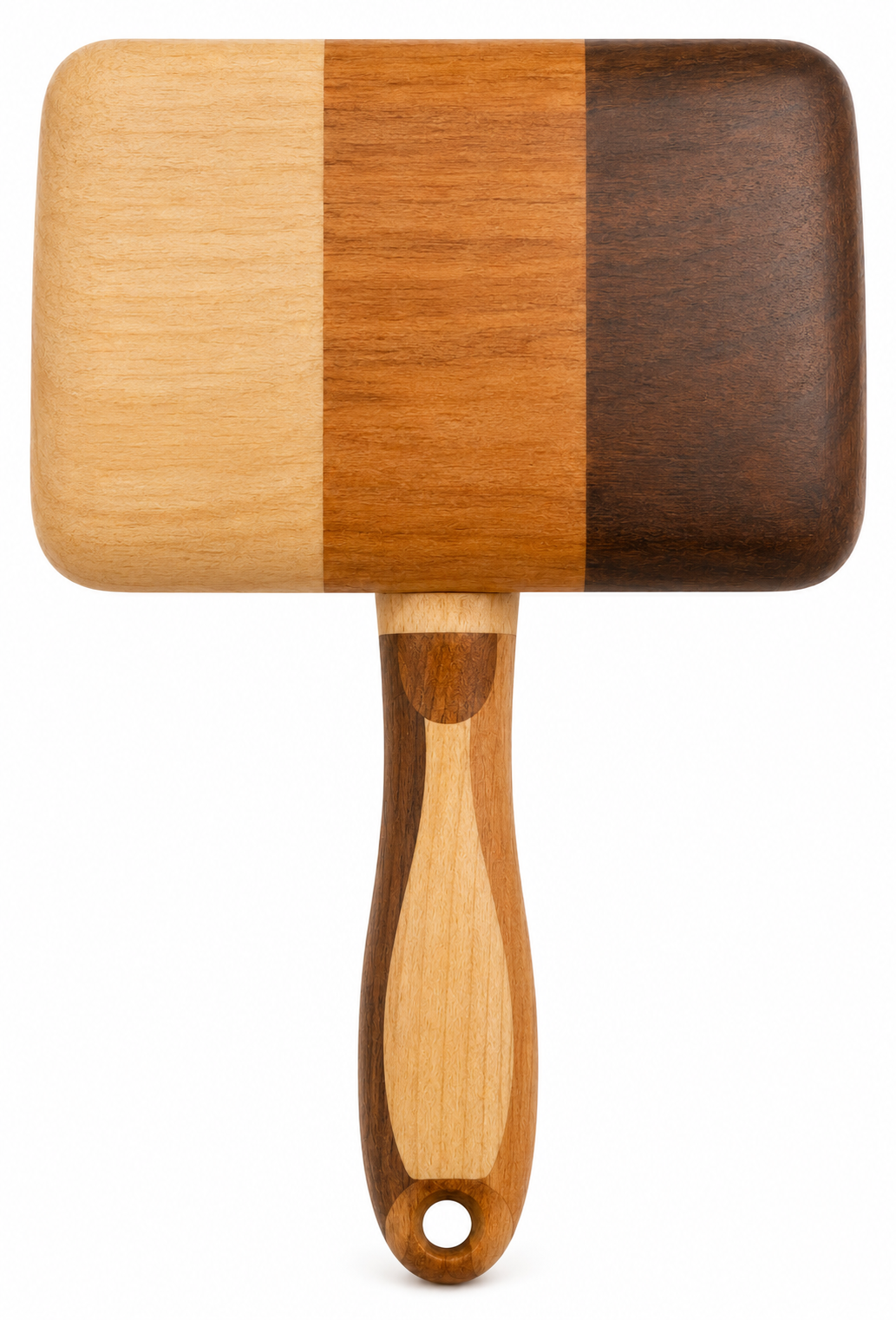 Rectangular Dog Grooming Brush with Wood-Effect Handle – Brown