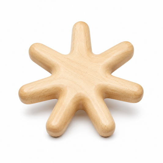 Star-Shaped Dog Chew Toy with Rounded Multi-Arm Design – Natural Colour